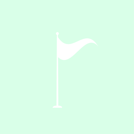 Vector illustration golf flag. Championship of golf targetのイラスト素材