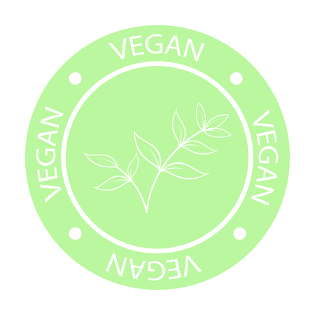 Vector symbol vegan logotype geen leaf ecology bammer nature foodのイラスト素材