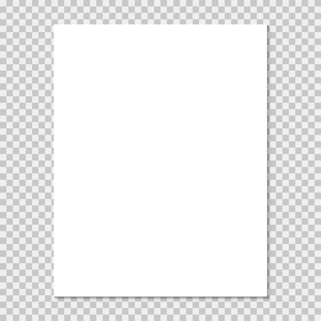 Empty piece of paper realistic style with shadow empty paper page white paper. EPS 10のイラスト素材
