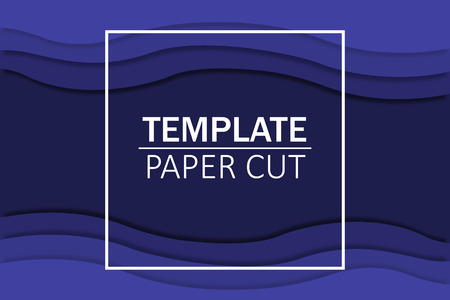 3D paper cut art modern template. Colorful realistic paper cut with shadows. EPS 10のイラスト素材