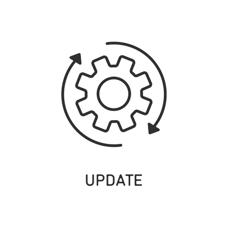 Icon update system. Weheel arrow. Process updating. EPS 10のイラスト素材