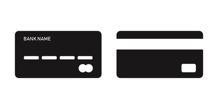 Bank cards isolated pay or financial transaction sign. Payment element. Plastic card icons. EPS 10のイラスト素材