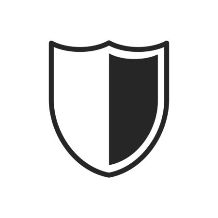 Shield vector icon isolated. Security or safe sign. Internet defence symbol. Web technology secure icon. EPS 10のイラスト素材