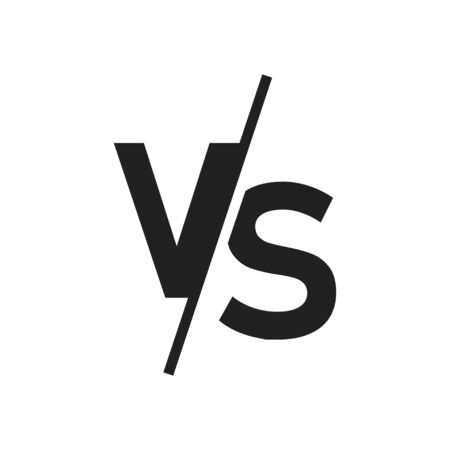 VS or versus icon isolated. Confrontation symbol. Game concept. Letter sign of choise. EPS 10のイラスト素材