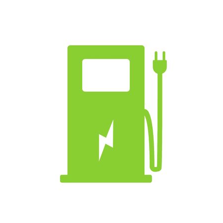 Electric charging icon. Green energy symbol. Fuel hybrid technology.のイラスト素材