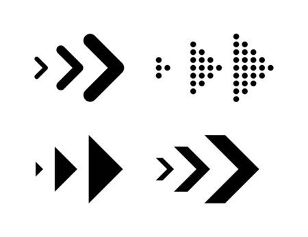 Arrows set. Collection of arrows elements. Pointers for web or application. EPS 10