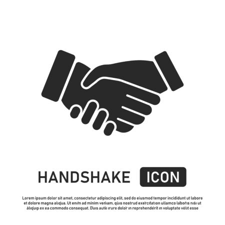 Handshake icon isolated. Hand symbol agreement. Business illustration. Sのイラスト素材