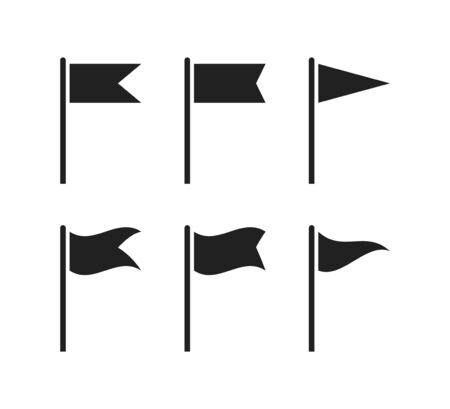 Flags isolated vector icon. Set of flat vector flags. Pennant flag set vector. Web banners. EPS 10のイラスト素材