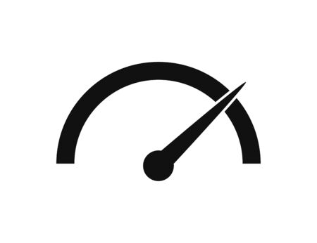 Speedometer icon vector isolated design element. Speed indicator sign. Internet speed. Car speedometer icon. Fast speed sign. EPS 10のイラスト素材