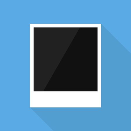 Photo frame for banner design in trendy flat style. Blank photo frame. Photo portrait frame. Sticker design.のイラスト素材