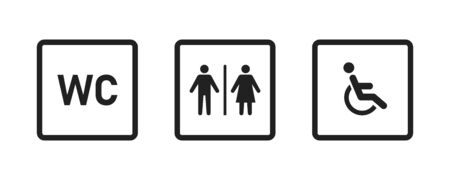 Toilet icon vector isolated. Female washroom sign. WC sign icon. Restroom sign.のイラスト素材