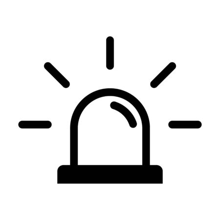 Siren vector icon isolated on white background. Alarm symbol. Design for web and applications. EPS 10のイラスト素材