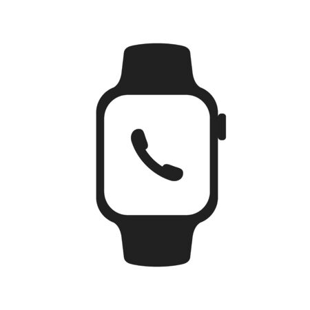 Watch with phone icon. Sport activity fitness icon. Smart watch gadget sign. EPS 10のイラスト素材