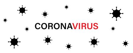 Coronavirus with biohazard. Vector illustration. Coronavirus outbreak. Health concept. Virus icon.のイラスト素材