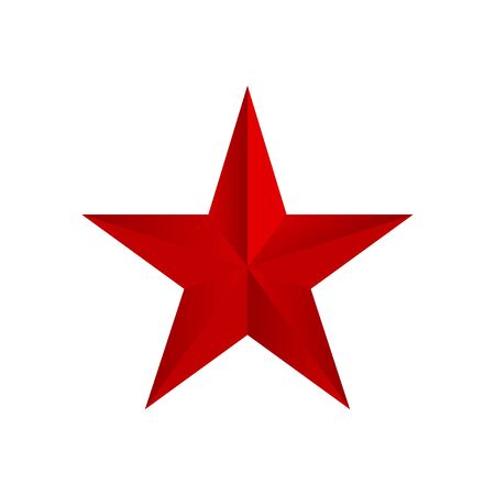 Red star. Vector isolated illustration. Communism design element.のイラスト素材