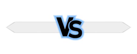 Versus vector background with neon. Battle headline template. Banner template.