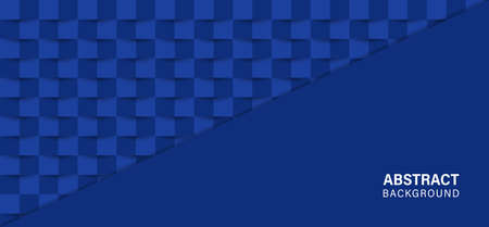 Geometric cube blue background. Abstract background texture. Vector abstract background. Banner poster advertising design. EPS 10のイラスト素材