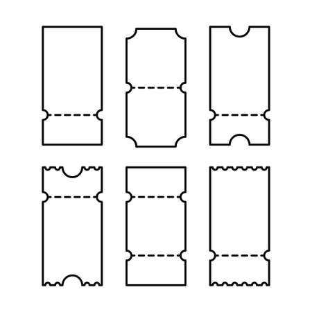Linear coupons icon mockup. Vector isolated elements. Discount Coupons or ticket set of icons. Stock vector. EPS 10のイラスト素材