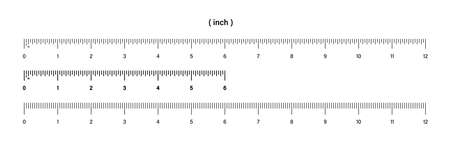 Ruler inch rulers. Ruler scale. Vector isolated elements. Measuring tool. Size indicator units. Stock vector. EPS 10のイラスト素材