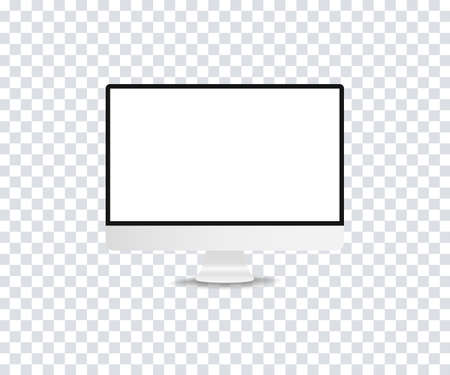 Computer screen mockup. Vector isolated template. Computer monitor display with empty screen. Stock vector. EPS 10のイラスト素材