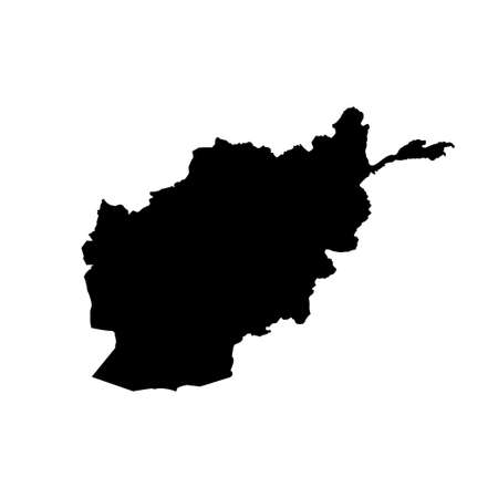 Afghanistan map shape icon. Afghanistan border country icon. stock vector.のイラスト素材
