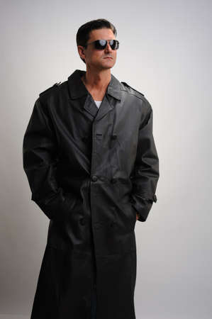 The hot guy poses for the photo.の写真素材