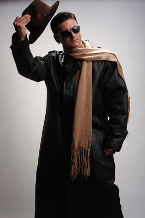 The hot guy poses for the photo.の写真素材