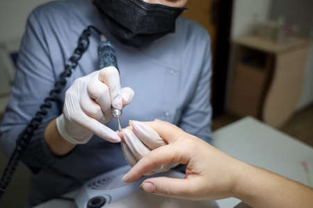 palette for nail design in different shades and colorsの写真素材