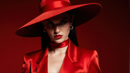 High-end fashion photography with dramatic lighting.の素材
