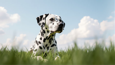 Sharp focus on dog with beautiful bokeh background. Ideal for veterinary and pet care campaigns.の素材