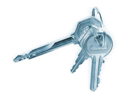 Keys shot isolated on a white background with clipping pathの写真素材