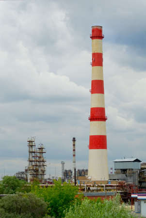 Oil factory daytime panoramaの写真素材