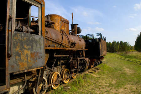 Old rusty steam trainの写真素材