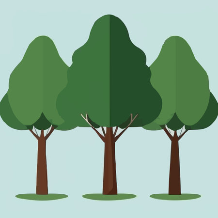 Trees design, vector illustration eps 10. Flat style.のイラスト素材