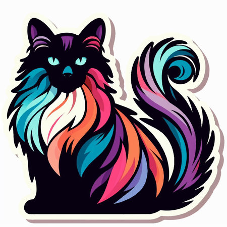 Colorful carnival mask on blue background. Flat vector illustration.のイラスト素材