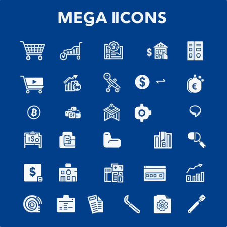 Set of modern simple icons for web and mobile applications. Collection of infographics and pictograms.のイラスト素材
