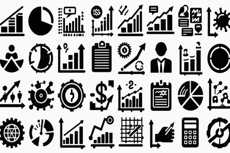 Business and finance icons set, vector illustration. Flat design style.のイラスト素材