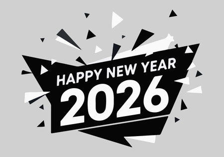 Happy New Year 2026 banner design template. Vector illustration EPS10のイラスト素材