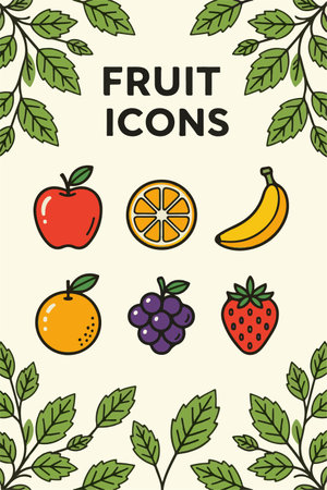 Fruit and berry card design, vector illustration eps 10.のイラスト素材