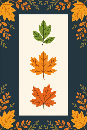 Autumn leaves design, season nature ornament garden decoration and botany theme Vector illustrationのイラスト素材