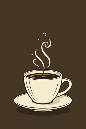 Coffee design over brown background, vector illustration eps10のイラスト素材
