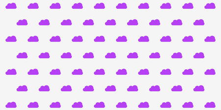Purple clouds on white background. Seamless pattern. Vector illustration.