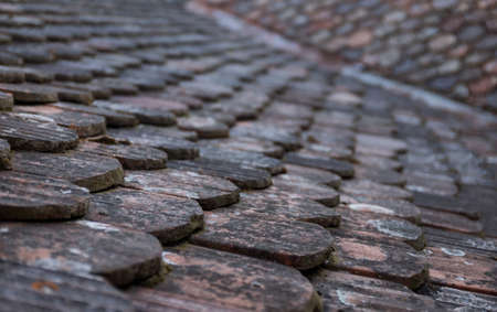 Tiled roof close-upの写真素材