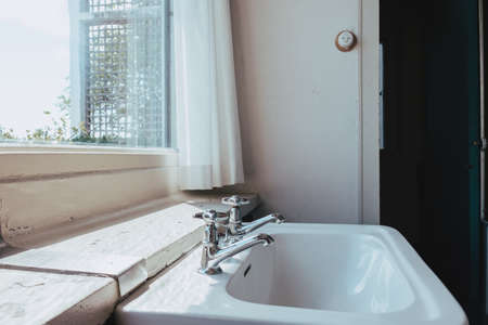 Sink with vintage tapsの写真素材