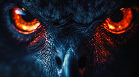 Raptor Gaze: Intense Eye Close-up of a Bird of Preyの素材