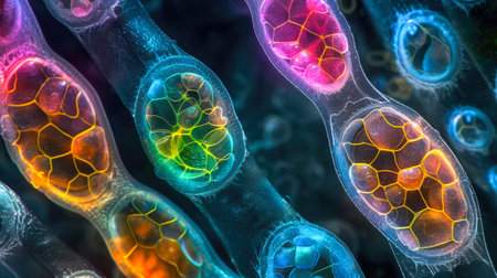 Abstract Plant Cells Microscopyの素材
