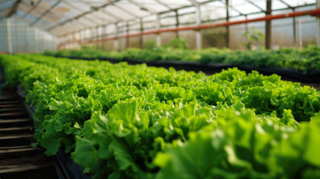 Agricultural Robots Working in a Greenhouseの素材