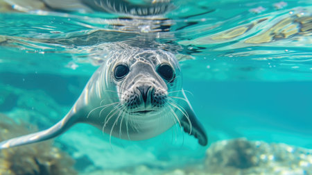 Curious Seal Pup Underwater Adventureの素材