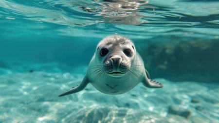 Curious Seal Pup Underwater Adventureの素材