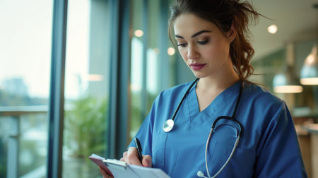 Healthcare Professional at Work: Compassion and Dedicationの素材